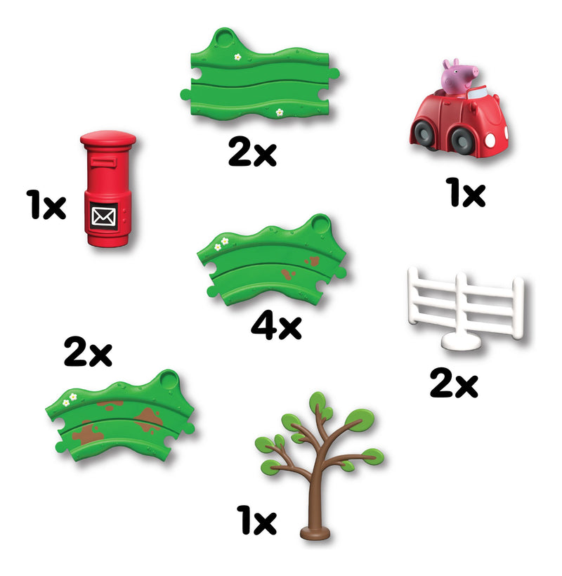 Peppa Pig Whizz Around Little Red Car Set - Image