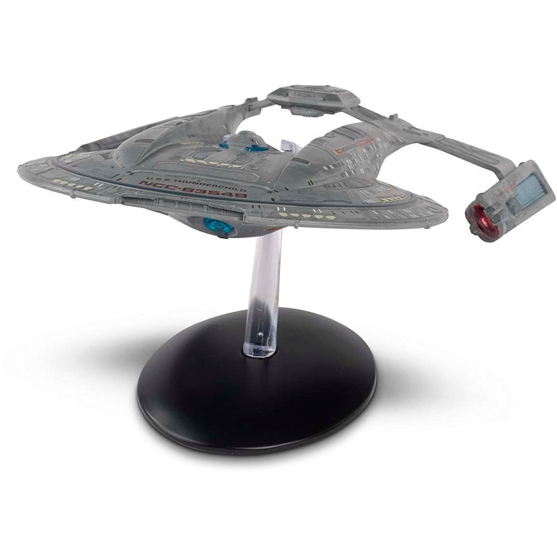 U.S.S. Thunderchild NCC-63549 (Akira-class) XL EDITION Model Die Cast Ship (Eaglemoss / Star Trek), side angle