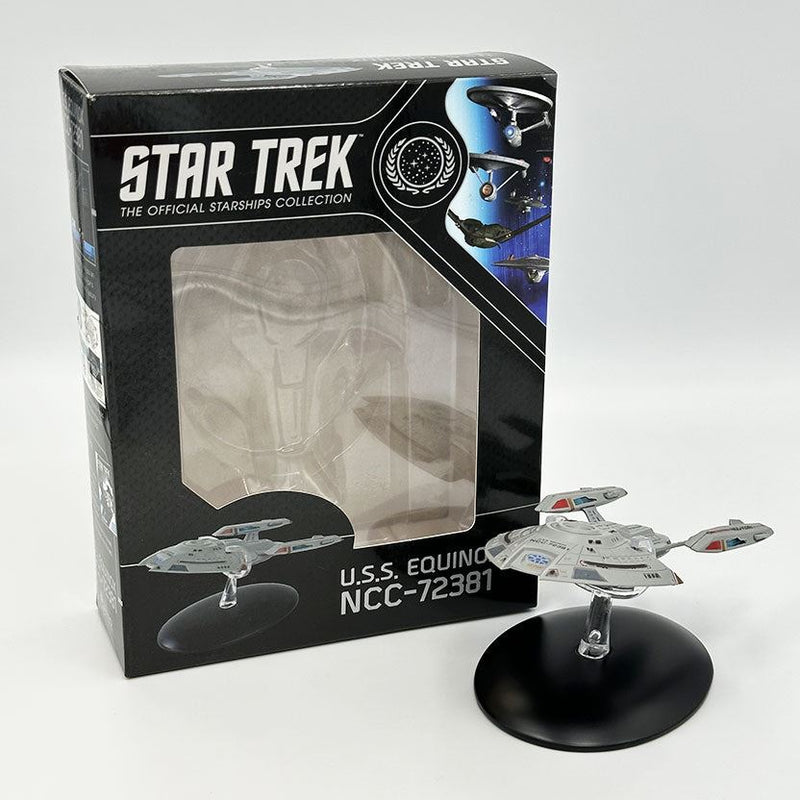 / #7 U.S.S Equinox NCC-72381 Diecast Model Ship Window Boxed (Star Trek / Eaglemoss), in display