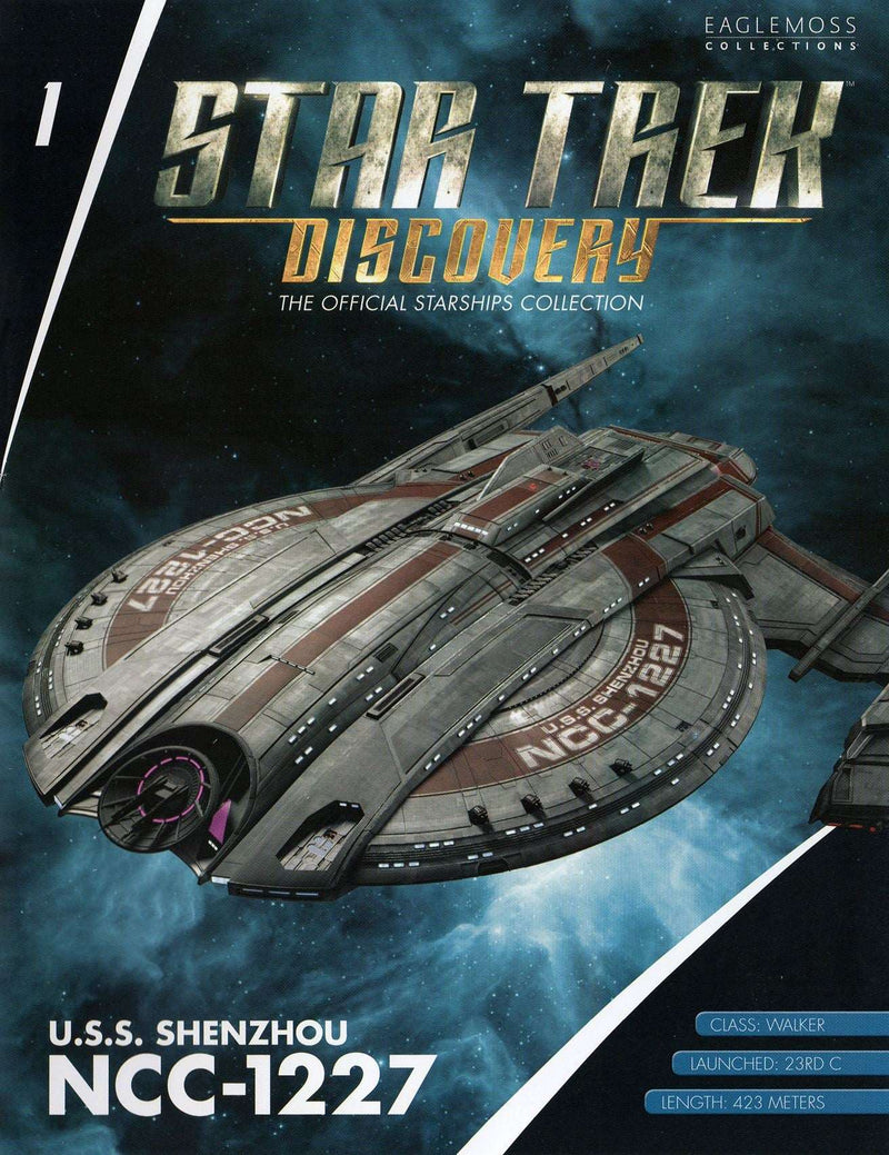 U.S.S. Shenzhou NCC-1227 (Walker class) Discovery Ship Model Die Cast Starship (Eaglemoss / Star Trek), rear view
