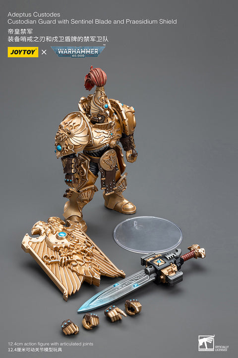 Warhammer 40K 1/18 Scale Adeptus Custodes Custodian Guard with Sentinel Blade and Praesidium Shield