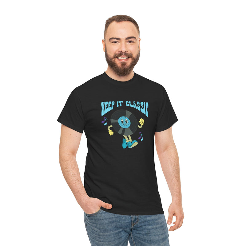 'Keep It Classic' Retro T-Shirt, close-up detail