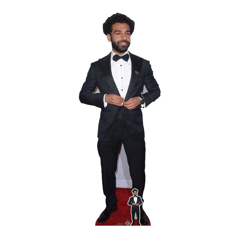 Mohamed Salah Footballer Height 177cm Lifesize Cardboard Cut Out With Mini collectible from Star Cutouts