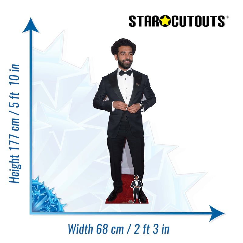 Mohamed Salah Footballer Height 177cm Lifesize Cardboard Cut Out With Mini, alternate view