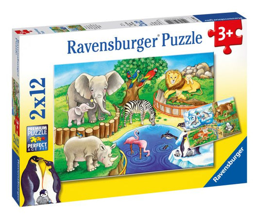 Time at the Zoo 2x 12 Piece Jigsaw Puzzle