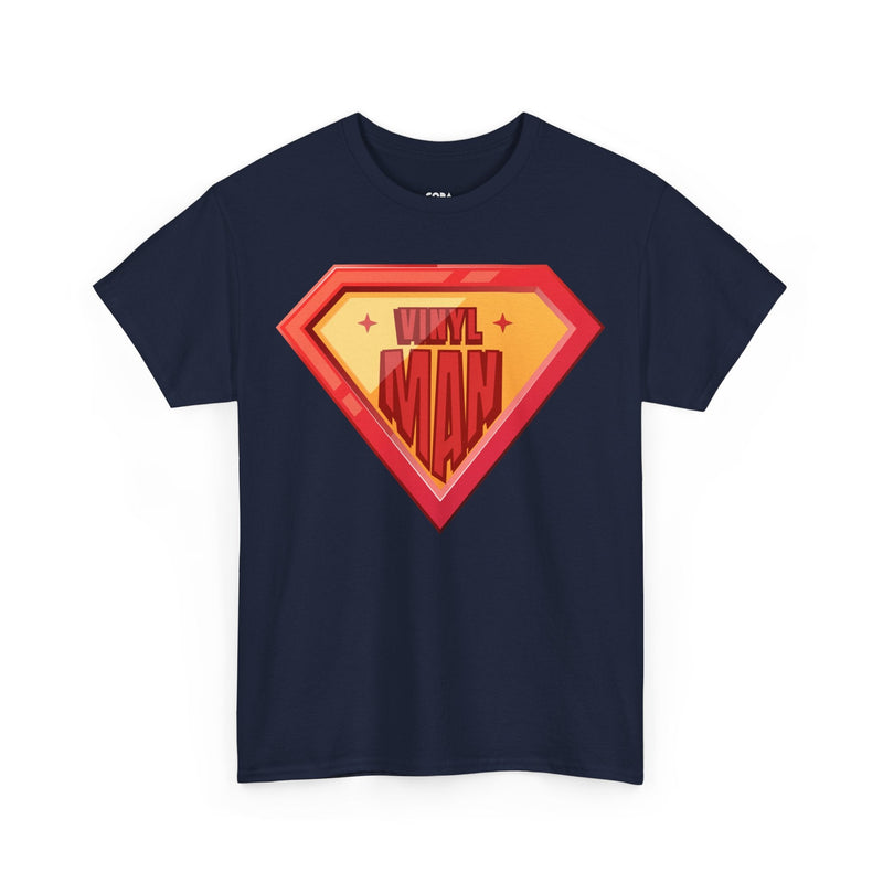 'Vinyl Man' Men's Superhero T-Shirt, product detail