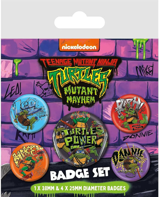 Teenage Mutant Ninja Turtles Mutant Mayhem Pin Badge Set of 5