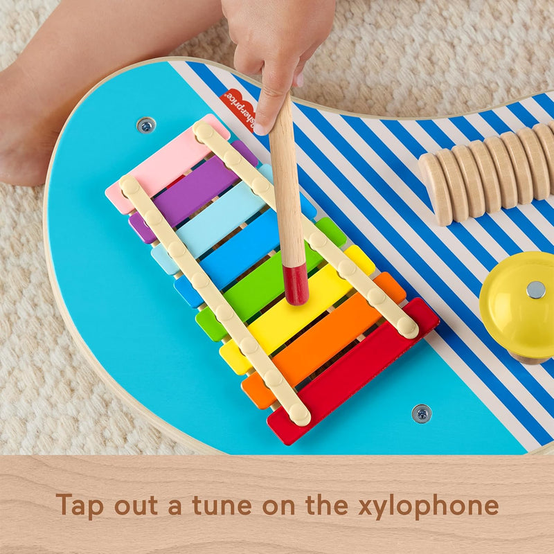 Fisher-Price Wood Toddler Toy Musical Table, rear view