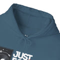 'Just for the Record' Men's Hoodie, showing reverse