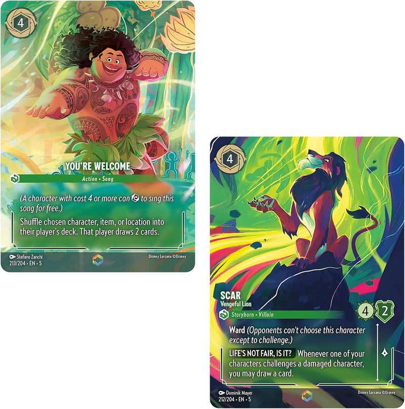 Disney Lorcana TCG Shimmering Skies Set 5 - Booster Pack, rear view