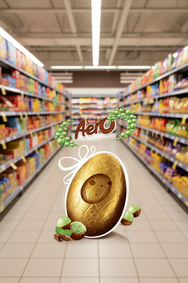 4 x Aero Peppermint Mint Chocolate Giant Easter Egg - 230GM
