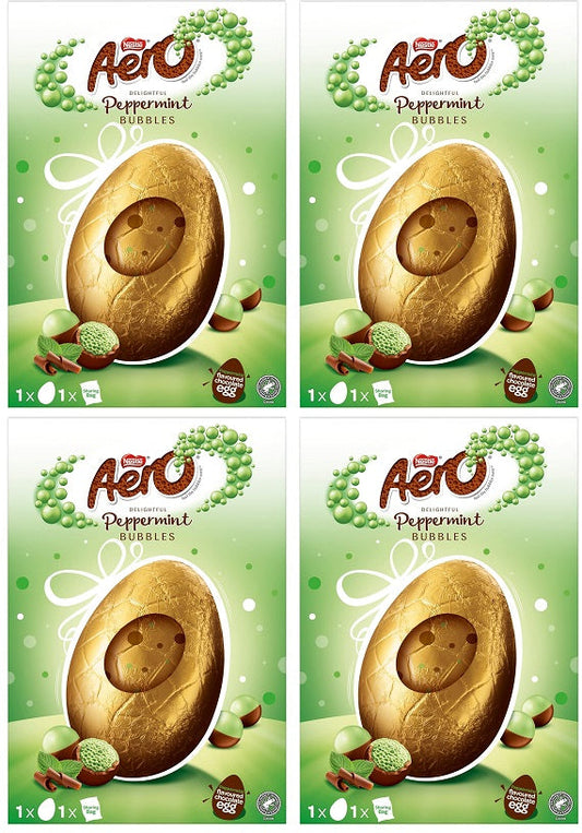 4 x Aero Peppermint Mint Chocolate Giant Easter Egg - 230GM