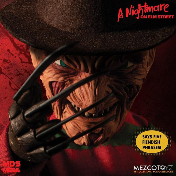 A Nightmare on Elm Street Mezco Designer Series Mega Scale Talking Freddy Krueger