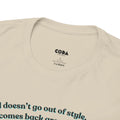 'Vinyl Doesn't Go Out Of Style' Men's T-Shirt, showing reverse