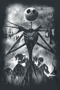 Disney Nightmare Before Christmas Stormy Skies T-Shirt, side angle