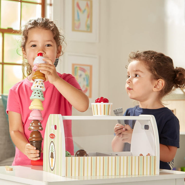 Melissa & Doug Wooden Ice Cream Counter Toy Shop