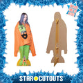 Billie Eilish Tongue Out Height 163cm Lifesize Cardboard Cut Out With Mini, side angle