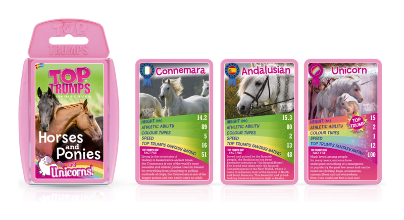 Horses, Ponies & Unicorns Top Trumps Card Game - Image