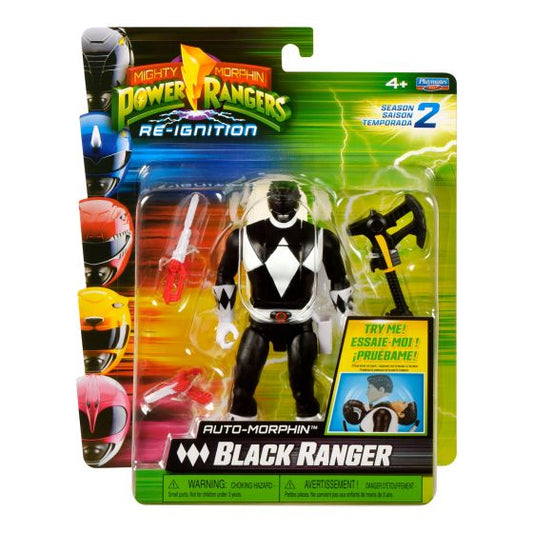 Mighty Morphin Power Rangers Auto Morphin Figure - Black Ranger