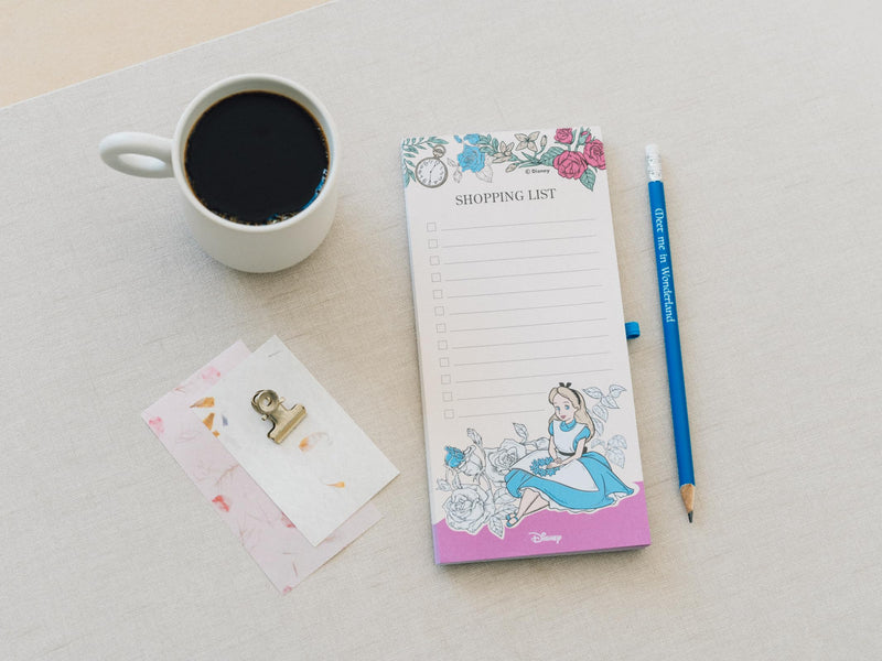 Disney Alice in Wonderland Magnetic Notepad side angle
