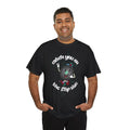 'Catch You On The Flip Side' Men's Vinyl T-Shirt, close-up detail