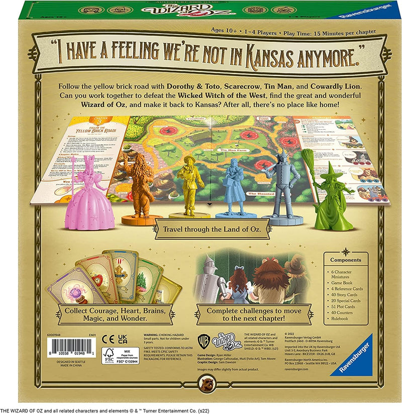 The Wizard of Oz Adventure Book - Family Strategy Board Game, side angle