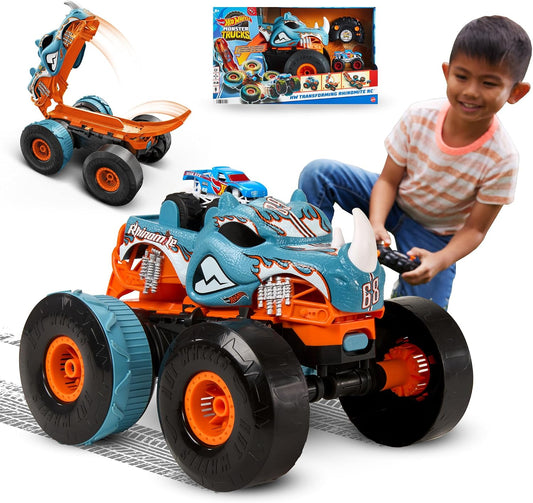 Rhinomite Hot Wheels Monster Trucks Transforming RC 1:12 Scale Vehicle