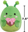 Squishmallows Trenton the Green Praying Mantis Valentine's 7.5 Plush, alternate view
