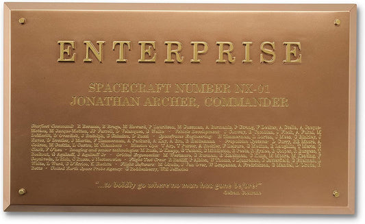 No. 5 NX-01 Enterprise Dedication Plaque Diecast SSSUK905 (Eaglemoss / Star Trek), alternate view