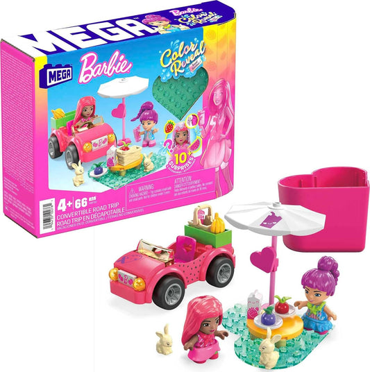 Mega Bloks Barbie Colour Reveal Convertible Road Trip