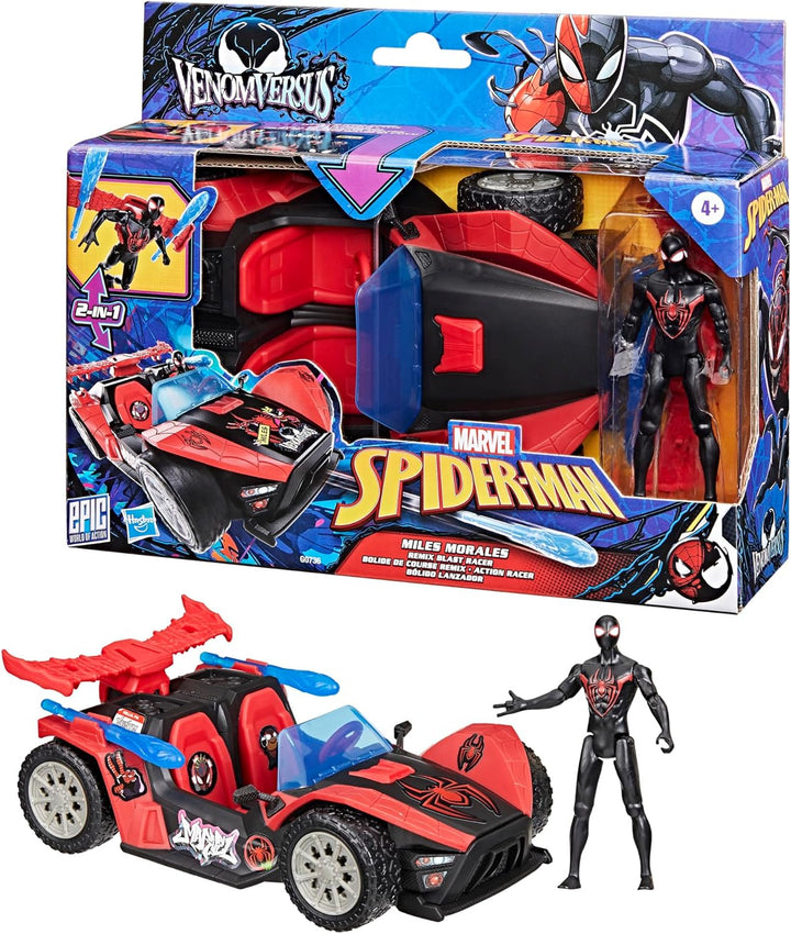 Marvel Spider-Man VenomVersus Epic World of Action Miles Morales Remix Blast Racer