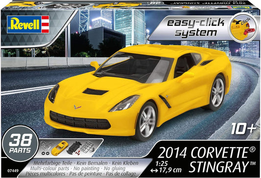 Revell Model Kit Corvette Stingray 2014 1:25 (Yellow) - Image 2