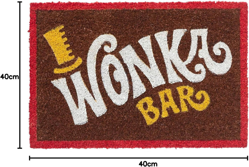Willy Wonka Wonka Bar Design Doormat side angle