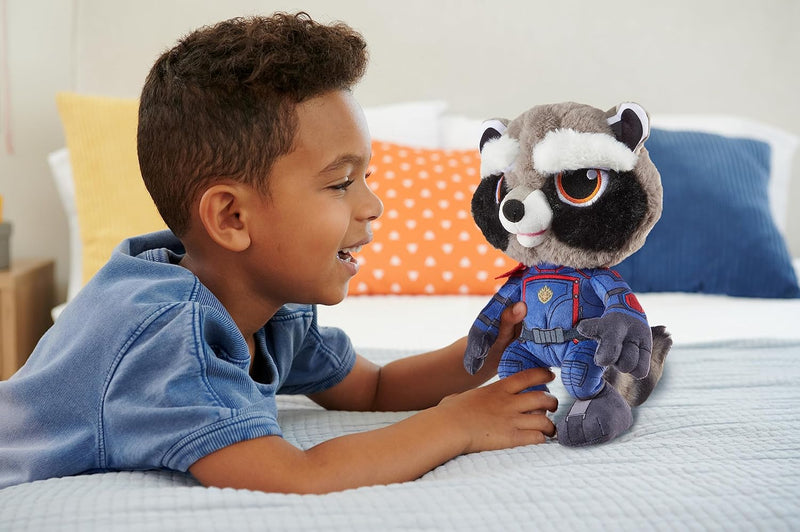 Marvel Guardians of the Galaxy Rocket Plush with Sounds, in display