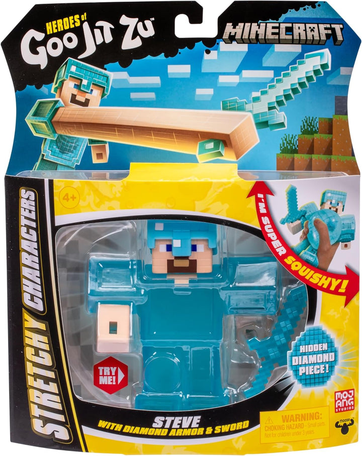 Heroes of Goo Jit Zu Minecraft Steve With Diamond Armor & Sword