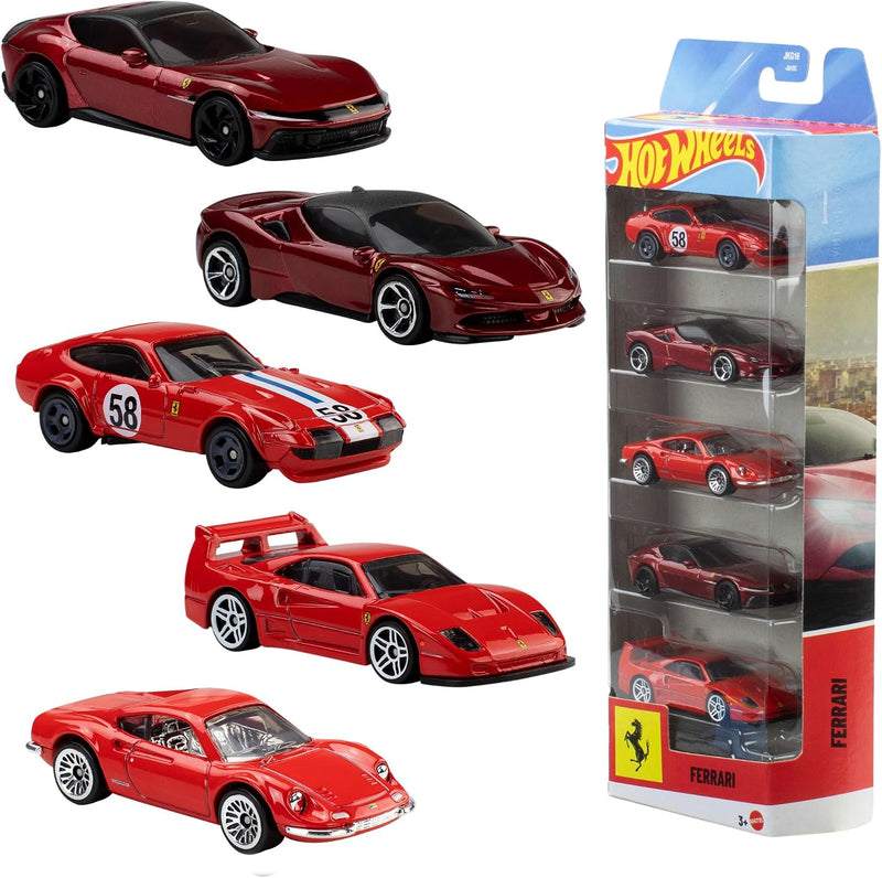 Hot Wheels Basic Car 5 Pack: Ferrari