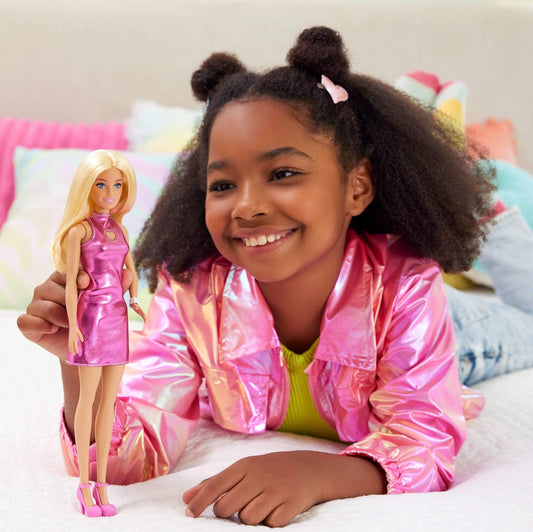 Barbie Blonde Hair & Pink Dress Fashion Doll - Image 2