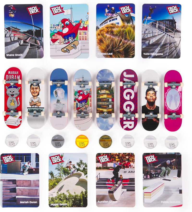 Tech Deck Fingerboards 8 Pack Olympic Games Paris 2024, rear view