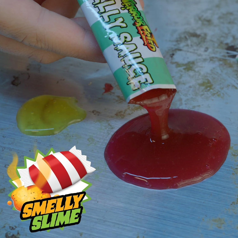 Terror Fried Nasty Nibbles, Gross collectables with slime, size reference