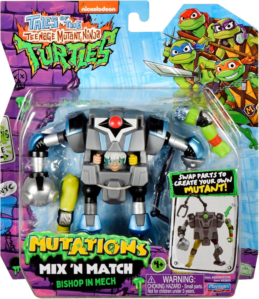 Tales Of The Teenage Mutant Ninja Turtles Mix'N'Match Bishop In Mech Figure