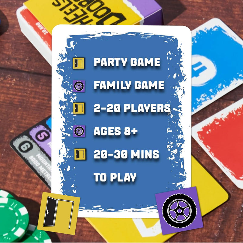 Wheels Vs Doors Board Game, close-up detail