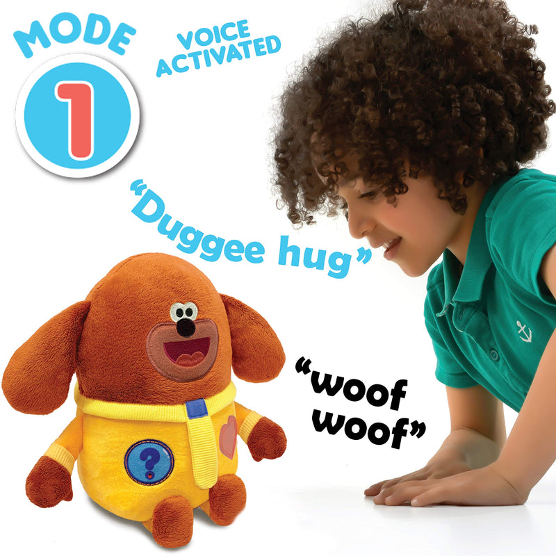 Hey Duggee Interactive Voice Activated Smart Duggee Soft Toy, rear view
