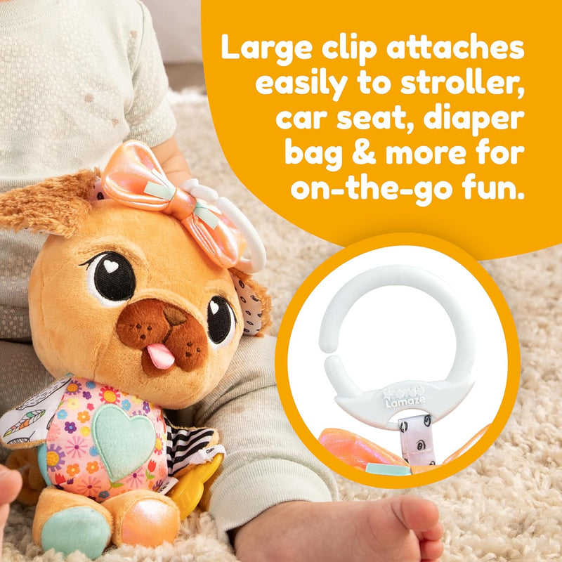 Lamaze Lovey the Pug Clip and Go Sensory Toy - Image 5