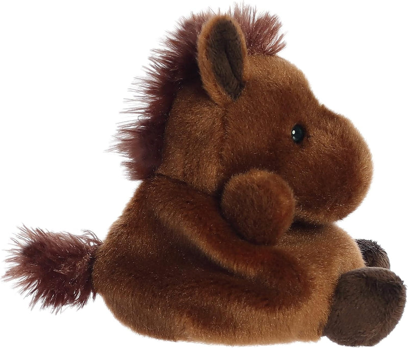 Truffle Brown Horse Palm Pals 4 Inch Plush Keychain back view