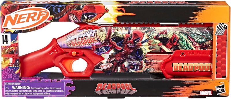 Nerf Marvel Deadpool Blaster, side angle