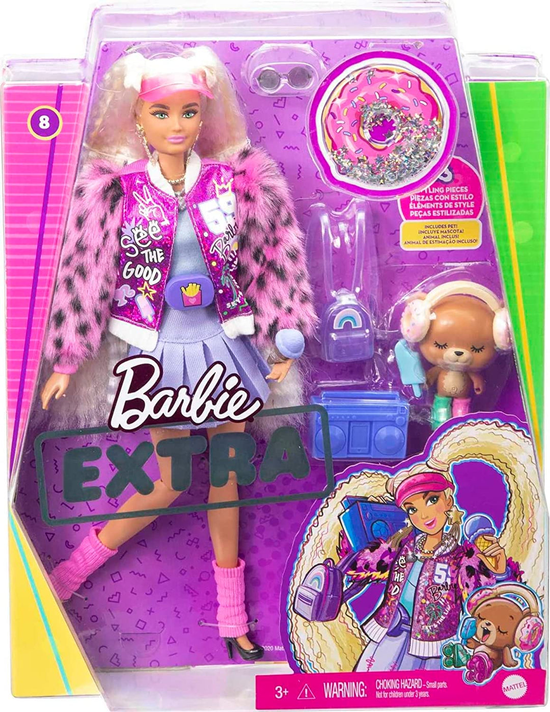 Barbie Extra Blonde Doll with Pigtails & Pet