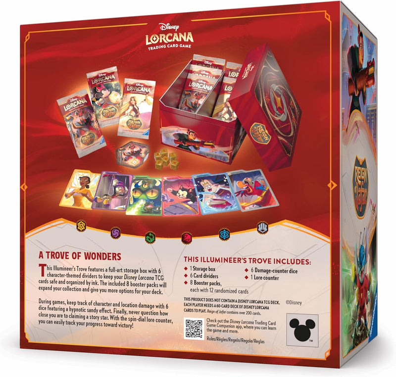 Disney Lorcana Trading Card Game - Reign of Jafar Illumineer's Trove Set - Set 8, side angle