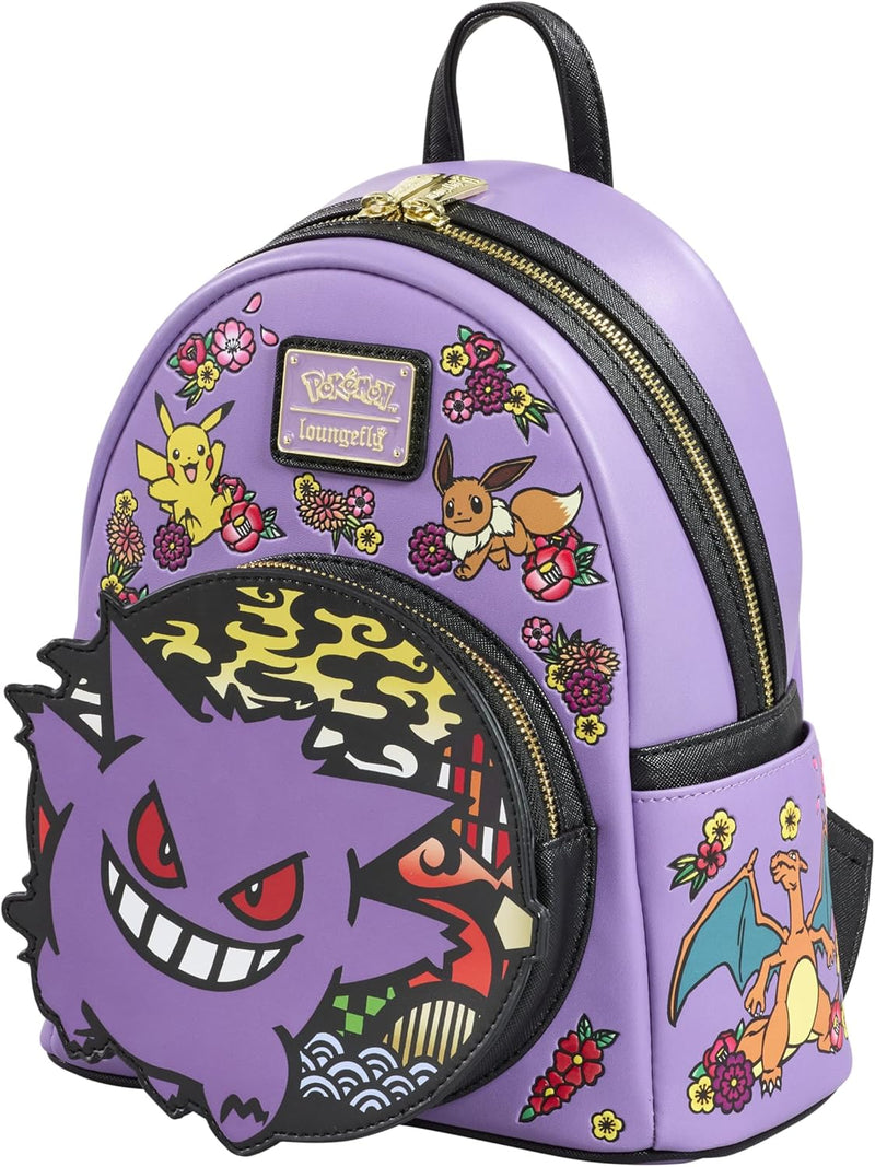 Loungefly Pokemon Gengar Embroidered Wagara Mini Backpack, alternate view