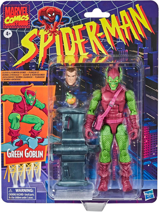Marvel Legends Series Retro Spider Man Green Goblin Action Figure - Image 2