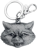 Guardians Of The Galaxy Rocket Head Pewter Key Ring (Avengers Marvel)